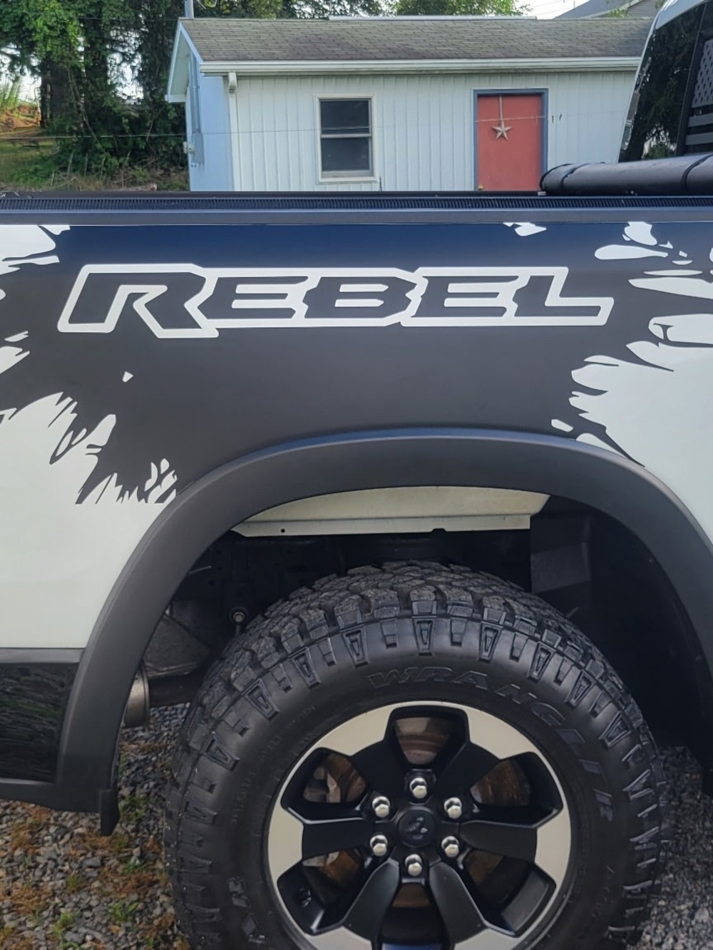 RAM REBEL Mud Splash Truck Decal